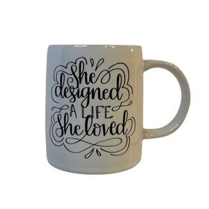 Erin Condren Inspirational Coffee Mug She Designed A Life She Loved Ceramic 15oz